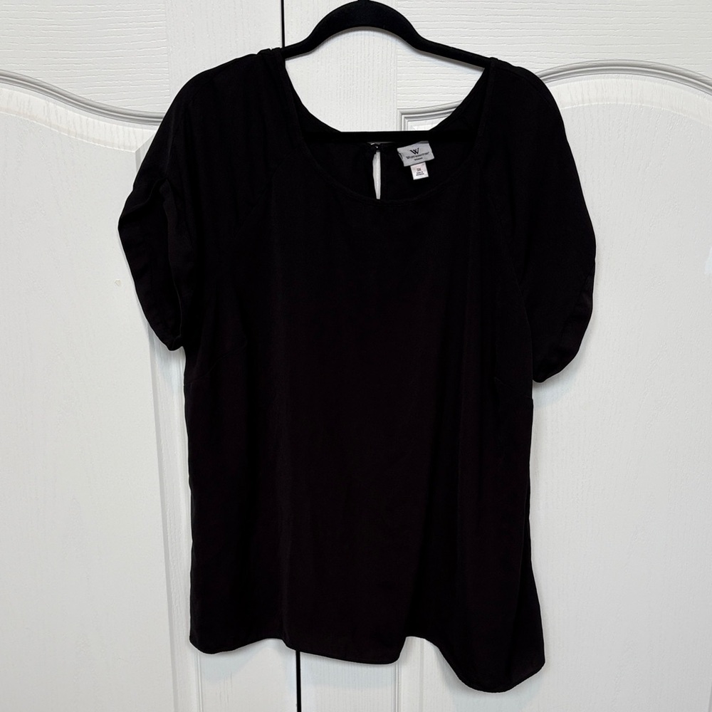 Worthington Black Short Sleeve Top